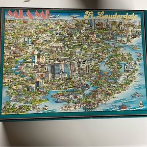 Vintage Buffalo City of Miami & Ft. Lauderdale Florida Puzzle 504 Piece Puzzle